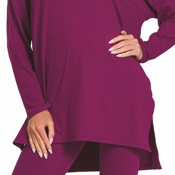 V‑Neck Long‑Sleeve Loungewear Leggings Set – Buttery Soft Brushed DTY Microfiber - Picture 4 of 6